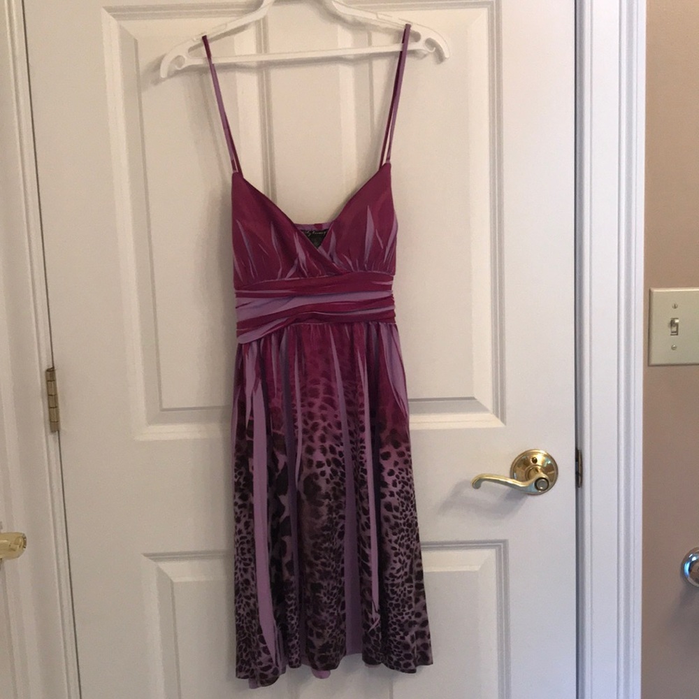 Purple cheetah  / leopard print dress